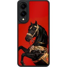 BG AKSESUAR Samsung Galaxy S25 Edge Uyumlu At Desenli Kamera Korumalı Darbelere Dayanıklı Kılıf