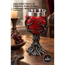 Yenilig 1 Adet Paslanmaz Çelik Kadeh – Ağaç Kökü Figürlü 3D Kabartma, Kupa ve Mug Drinkware, Metal Kadeh