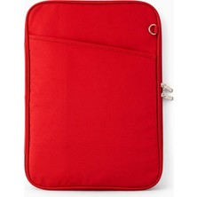 Ms 13" - 14'' - 15'' Inç Uyumlu Kırmızı Notebook Laptop Çantası Omuz Askılı Su Geçirmez Kumaş