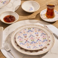 Ms Aryıldız Ivy Blue Pink 32 Parça 6 Kişilik Kahvaltı Takımı