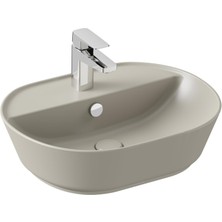 Ms Geo 7428B020-0001 Oval Çanak Lavabo 55 Cm, Mat Bej