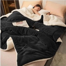 Ms Sherpa Polar Battaniye Çift Taraflı Çift Kişilik 220X240 cm Siyah