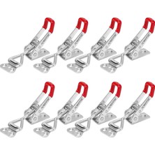 Ms 20332 Çekme Aksiyon Mandalı Geçiş Kelepçe 1814-99 kg Tutma Kapasitesi Kırmızı Vinil Saplı Kavrama, 8pk