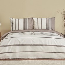 Ms Vetro Terracotta Çift Kişilik Ipliği Boyalı Nevresim Takımı, Mavi