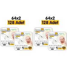 Ms Protection Yenidoğan Bebek Bezi 1 Numara (2-5 Kg) 128 Adet – 2’li Jumbo Set, Maksimum Koruma (2 Paketi)