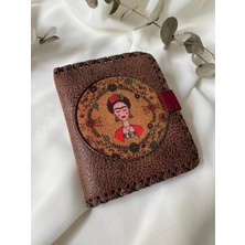 Şaşıkedi Frida Kahlo Figürlü Vegan Deri Bohem Tasarım Cüzdan