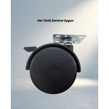 Kilitli Tekerlek Seti 6 cm 4 Adet Sehpa Uyumlu