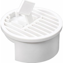 Ms 8 cm Yer Süzgeci Izgarası Plastik Gider Kapağı, Kötü Koku ve Haşere Önleyici, Su Tahliyesini Destekleyen, Banyo, Duş, Balkon, Mutfak ve Islak Zeminler Için Dayanıklı Beyaz Yer Gideri Kapağı