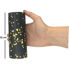 Ms Mini ve Mikro Foam Roller (13,5 x 6 x 6 Cm, Siyah + Sarı)