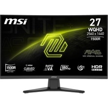 27 Mag 275CQF E18, Gaming Monitör, Wqhd, 16:9, Curve, 1500R, Rapid Va, 180Hz, 0.5ms, Freesync
