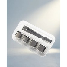 Metal Buz Küpü Seti ve Buz Klipsi 4 Adet Pratik Kullanım