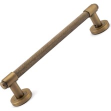 Defne Store 30 cm Sarı Çelik Punch Antik Sürgülü Kapı Çekme Kolu Tutma Kulpu Kulbu Dış Kapı Tutamağı Kol