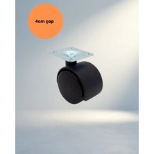 Sessiz ve Dayanıklı 4 cm Kilitsiz Tekerlek 4'lü Set
