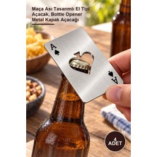 Yenilig 4 Adet Metal Şişe Açacağı – Maça Ası Tasarımlı El Tipi Açacak, Bottle Opener Metal Kapak Açacağı