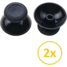 Ms Analog Thumbstick Mantar Başlık Seti – Yedek Joystick Topuzu (Siyah, 2 Adet) 2'li Xbox One/one S/one x Uyumlu