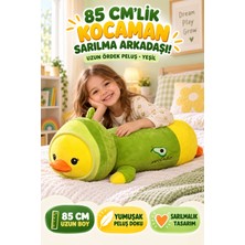 Open City 85 cm Uzun Avokadolu Ördek Peluş Oyuncak Yeşil Yumuşak Büyük Boy Uyku Arkadaşı Dekoratif Yastık Xl
