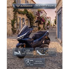 W Motors Armor Honda Pcx 2020-2026 %100 Uyumlu Telefon Cepli Sele Kılıfı