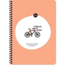 Ms A4 80 Yaprak Çizgili Spiral Stickerli Defter Oturmaya Mı Geldik?