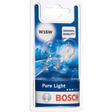 Ms W16W (955) Pure Light Araba Ampulü - 12 V 16 W W2,1x9,5d - 2 Ampul