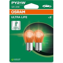 Ms Ampul PY21W 21W 12V BAU15S10XBLI2QR2B Blister Ultralife Osr 7507ULT-2BL