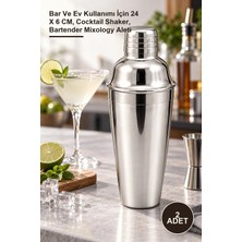 Yenilig 2 Adet Paslanmaz Çelik Kokteyl Shaker – Bar ve Ev Kullanımı Için 24 x 6 Cm, Cocktail Shaker, Bartender Mixology Aleti