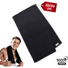 Ms Pamuk Sporcu Havlusu 30X100 Cm, Ince Uzun Pamuklu Fitness Havlusu, Spor Salonu, Gym, Koşu ve Antrenman Için Ter Havlusu, Spor Havlusu (1 Adet)