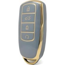 Ms Autohan Keys Lüx Chery Anahtar Kılıfı, Gri-Altın Renk, Tiggo 8 Pro, Omoda 5, Tiggo 7 Avantgarde Serisi Için Nano Koruyucu
