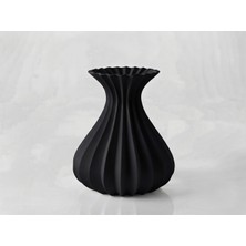 OEM Modern Çizgili 3D Baskı Dekoratif Vazo Şık Tasarım Salon ve Ofis Süsü