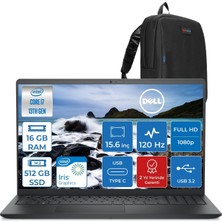 Ms Vostro 3530 Intel Core I7-1355U 16GB 512GB SSD Intel Iris Xe 15.6 Inç 120Hz Fhd 1920X1080 Freedos Taşınabilir Bilgisayar N1601PVNB3530F02+ZETTAÇANTA
