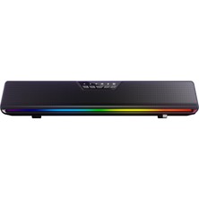 Ms Aula Gs6 Pro 10W Rgb Bluetooth USB Kablolu Soundbar Hoparlör Player Özellikli Speaker Siyah