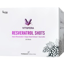 Ms Resveratrol Shot – 200 Mg Trans Resveratrol (Veri-Te®) - 100MG Üzüm Çekirdeği Ekstresi - 50MG Quercetin – 20 Flakon - Orman Meyveleri Aromalı