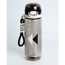 Ms Bentopia 750 ml Okul Su Matarası Pipetli ve Pipetsiz Kullanım (Siyah)