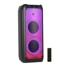 Ms WAVE10 10 Inç (25,4 Cm) Çift Woofer’lı Hoparlör, 800W, Bluetooth, Usb/microsd, Wave LED Efekti, Tws Kablosuz Bağlantı, Siyah