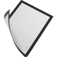 Defne Store 5 Adet Mıknatıslı Şömiz Manyetik Evrak Tutucu Şeffaf Magnet Şömiz Dosya 21X30 cm A4, Siyah Kenarlı