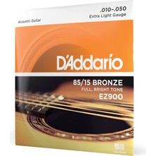 Ms Daddario EZ900 Akustik Gitar Tel Seti, 85/15 Bronze, Extra Light