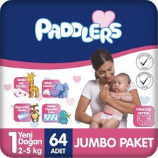 Defne Store Yenidoğan Bebek Bezi 1 Numara (2-5 Kg) 64 Adet – Jumbo Paket