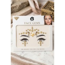 Defne Store Ay ve Yıldız Yüz Taşı Face Gems Parti Festival Makyaj Aksesuarı