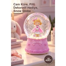 Yenilig 10 Adet Orta Boy Işıklı Müzikli Prenses Kar Küresi – Cam Küre, Pilli Dekoratif Hediye, Snow Globe
