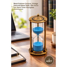 Yenilig 1 Adet 30 Dakikalık Kum Saati – Metal Eskitme Çerçeve, Vintage Dekoratif Masa Saati, Ofis ve Ev Için Sand Timer Hourglass