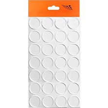 Defne Store BADEM10 Yapışkanlı Cam Tutucu Şeffaf Mobilya Raf Ses Tutucu, 14 Mm, 28'li