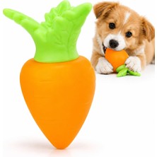 Ms Sogud Sesli Havuç Isırma Oyuncağı - Köpek ve Kedi Için Çiğneme Oyuncağı - Diş Kaşıma ve Oyun Aktivitesi - Yumuşak Dayanıklı Kauçuk - Turuncu Havuç Tasarım