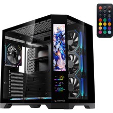 Ms Nova V2 Mid-Tower Gaming Kasa, 9,16 Inç LCD Ekran, Argb