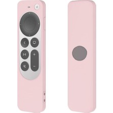 Ms Apple Tv 4K 2021 ile Uyumlu Kılıf Silikon Koruma Kumanda Koruma Kılıfı Tam Uyumlu Açık Pembe (Açık Pembe)
