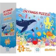 Defne Store Okyanus Yer Puzzle, 68X48 Cm, 24 Parça