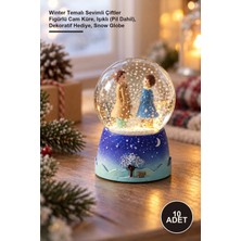 Yenilig 10 Adet Mini Işıklı Kar Küresi – Winter Temalı Sevimli Çiftler Figürlü Cam Küre, Işıklı (Pil Dahil), Dekoratif Hediye, Snow Globe