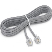 Defne Store PX-KKT10 2CX0.10MMX7 10 Metre Adsl RJ11 Telefon Kablosu, Gri, Adsl, Vdsl 2 Canlı Kablo