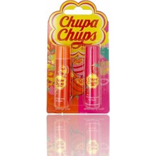 Defne Store 2'li Lip Balm Seti – Çilek ve Portakal Aromalı Dudak Nemlendirici (Strawberry Swirl & Orange Pop) 4g x 2 | Tatlı Kokulu ve Renkli Dudak Bakımı