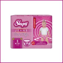 Ms Pink Jeans Külot Bez 3 Numara Midi 34 Adet