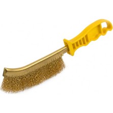 Defne Store Plastik Saplı Dayanıklı Çelik Tel Fırça, Pas, Izgara, Tost Makinesi ve Yağ Kir Temizleme, 24 Cm, Asorti Renk