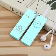 Defne Store Kulaklık, Bluetooth Lu Mp3 Player Dahili Hoparlör Kablolu ve Kablosuz ile Kullanabilme Mini Mp3 Çalar Mavi Blt-Stick